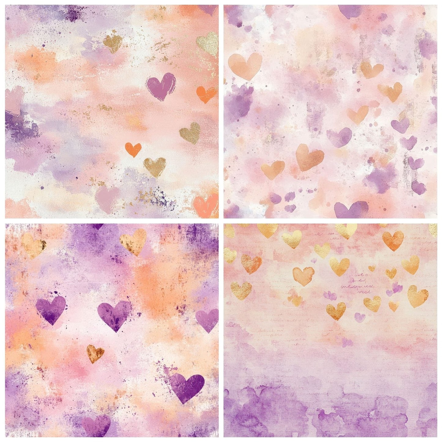 Pastel Scribble Love Digital Paper Pack (DDD002934)