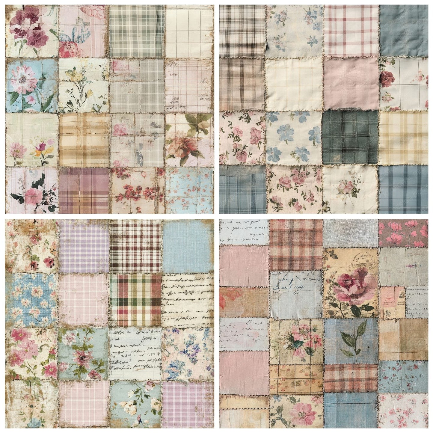 Patchwork Fragments Digital Paper Pack (DDD002942)