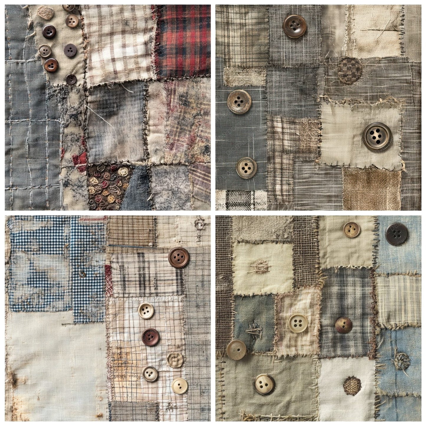 Patchwork Tweed Fabric Digital Paper Digital Paper Pack (DDD002946)