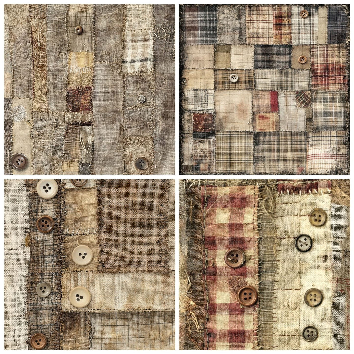 Patchwork Tweed Fabric Digital Paper Digital Paper Pack (DDD002946)