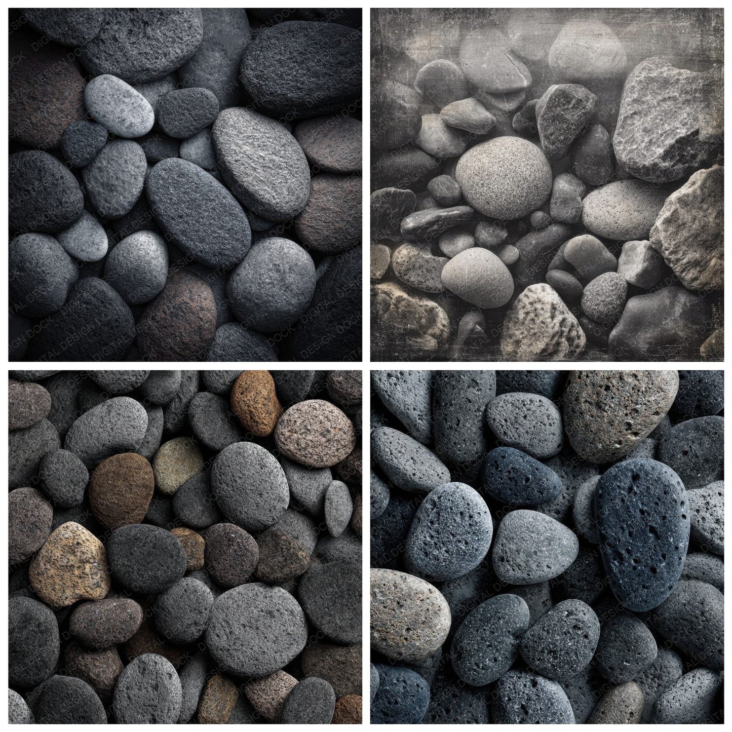 Pebble Grey Fog Natural Grain Digital Paper Pack (DDD002970)