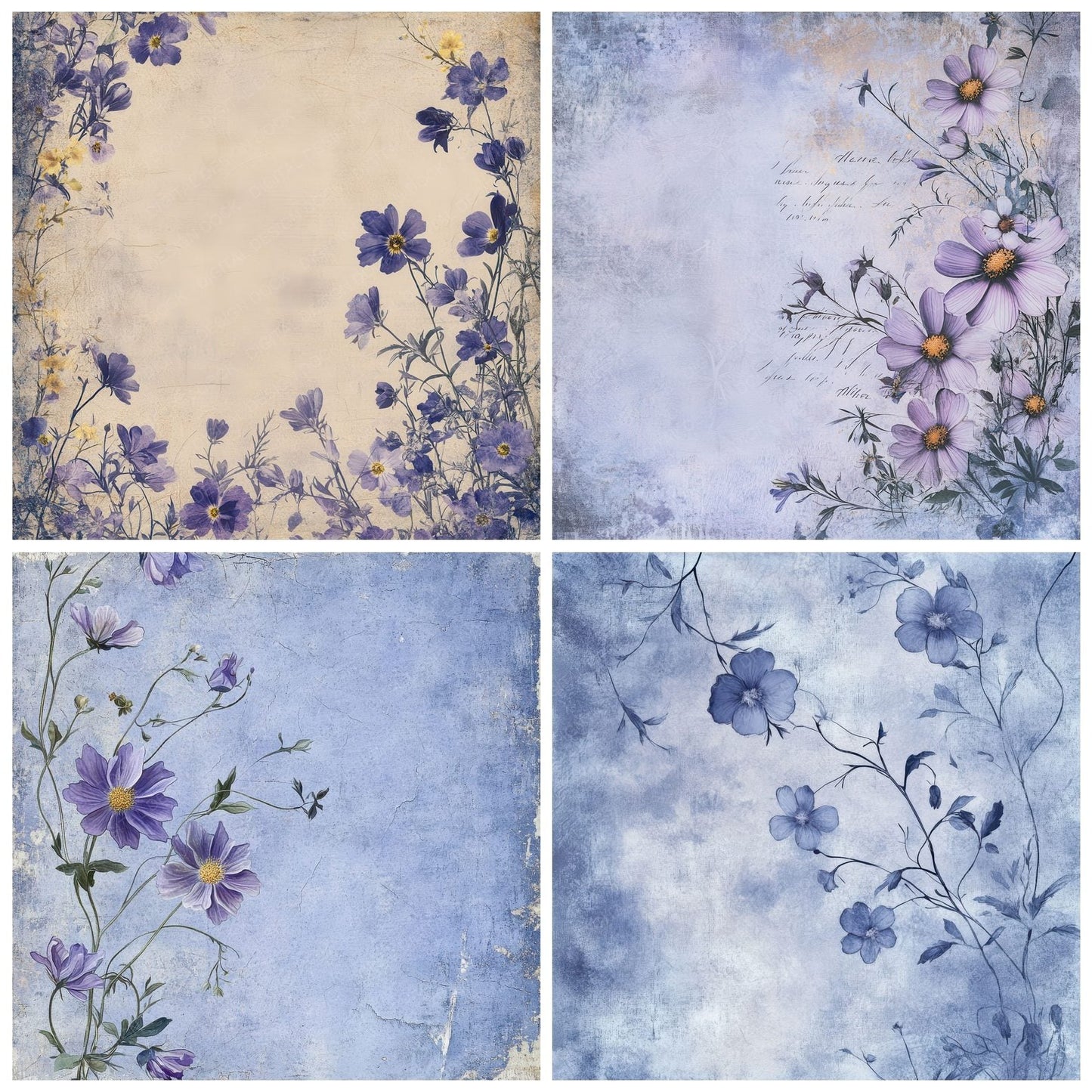 Periwinkle Buttercup Dust Digital Paper Pack (DDD002977)