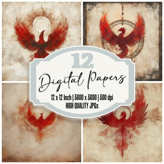Phoenix Alchemy Symbol Digital Paper Pack (DDD002985)