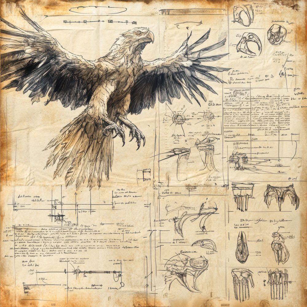 Phoenix Diagram Parchment Digital Paper Pack (DDD002986)