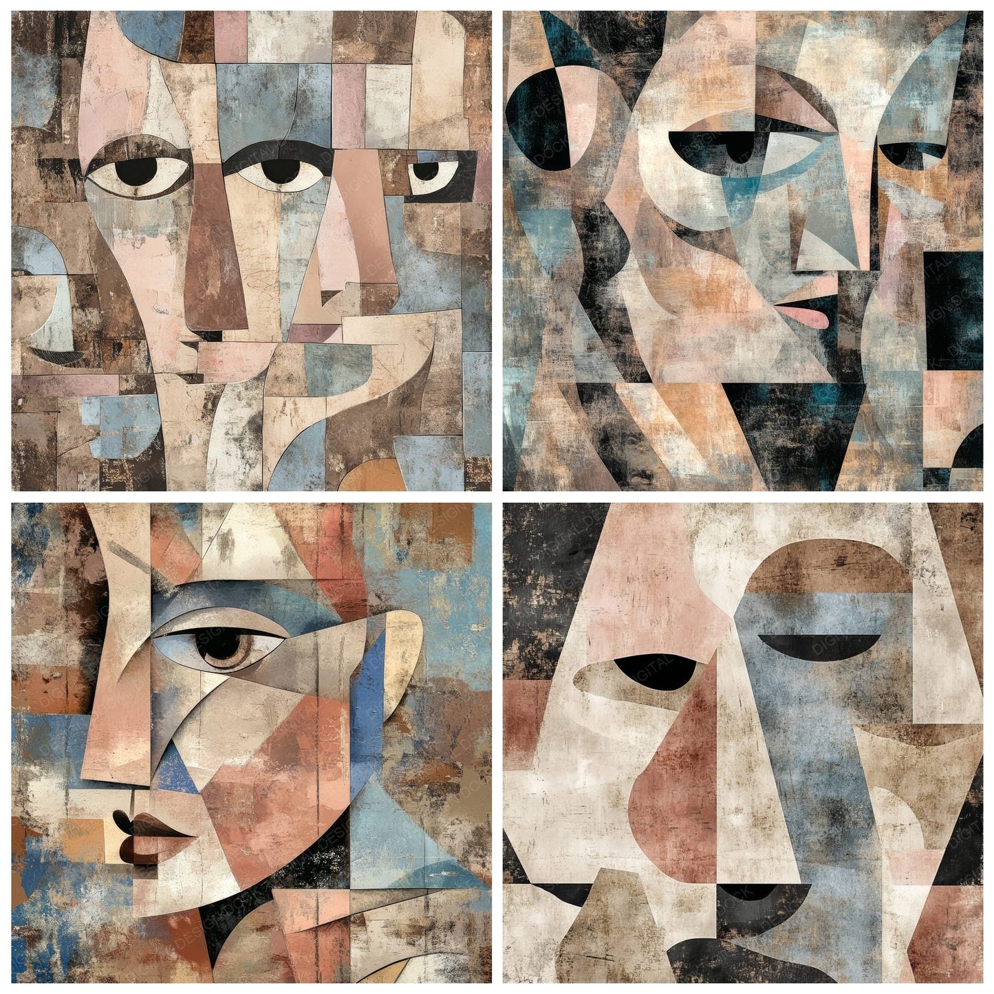 Picasso Inspired Digital Paper Pack (DDD002990)