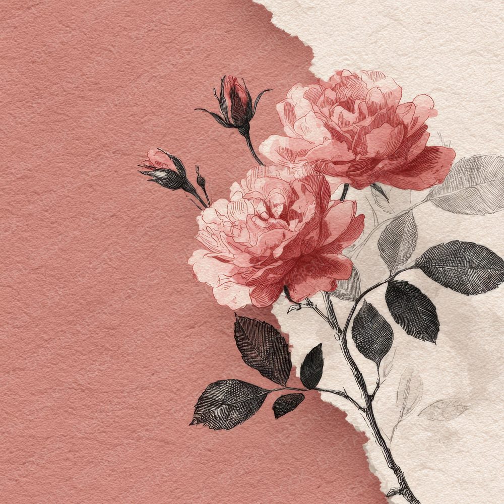 Pink Biro Rose Digital Paper Pack (DDD002995)