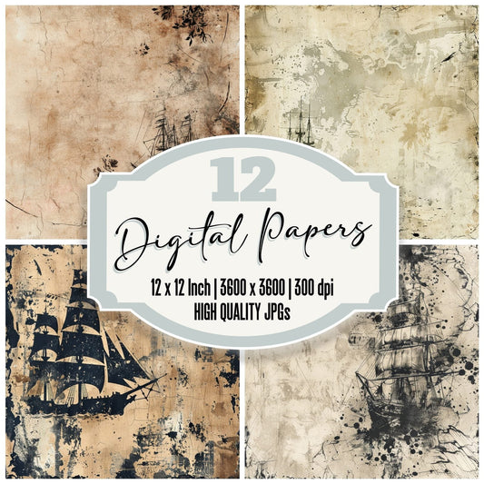 Pirate Ships Digital Paper Pack (DDD003012)