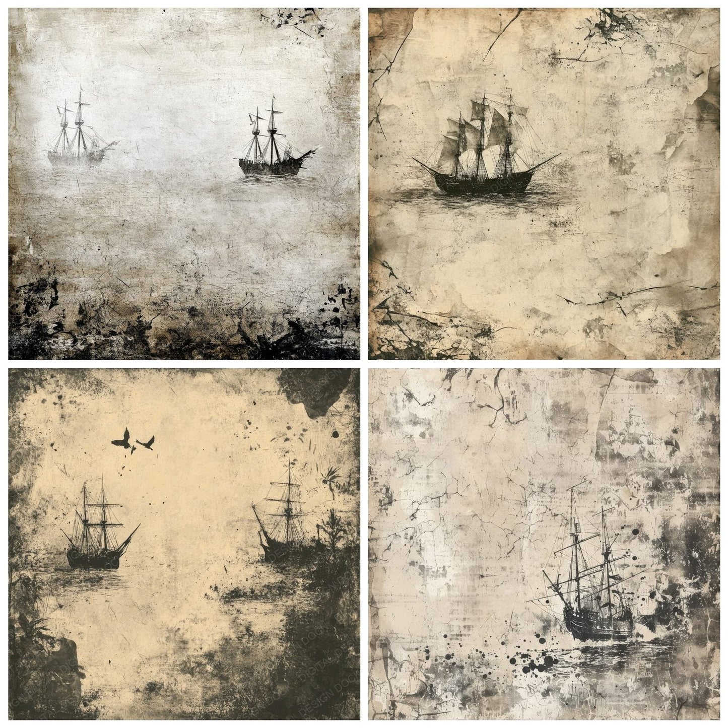 Pirate Ships Digital Paper Pack (DDD003012)