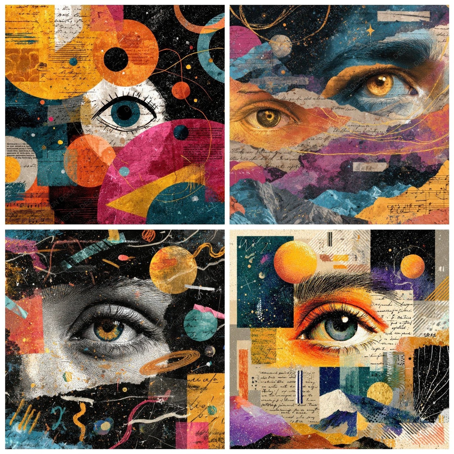 Planet Eye Crayon Dream Digital Paper Pack (DDD003017)