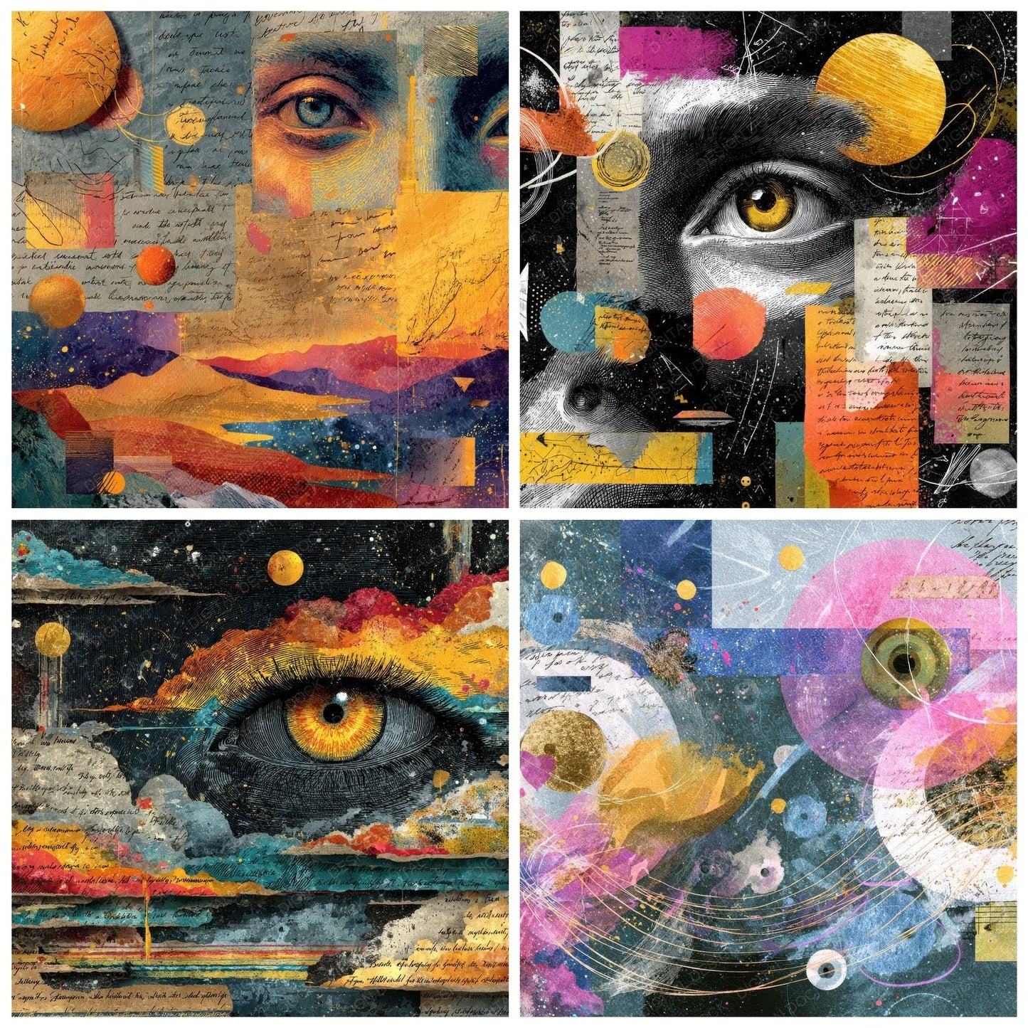 Planet Eye Crayon Dream Digital Paper Pack (DDD003017)