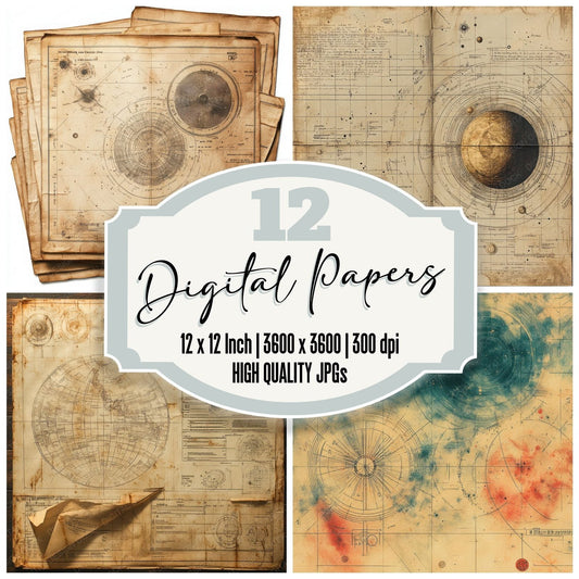 Planet Permit Stamps Digital Paper Pack (DDD003018)