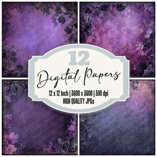 Plum Rose Fade Digital Paper Pack (DDD003031)