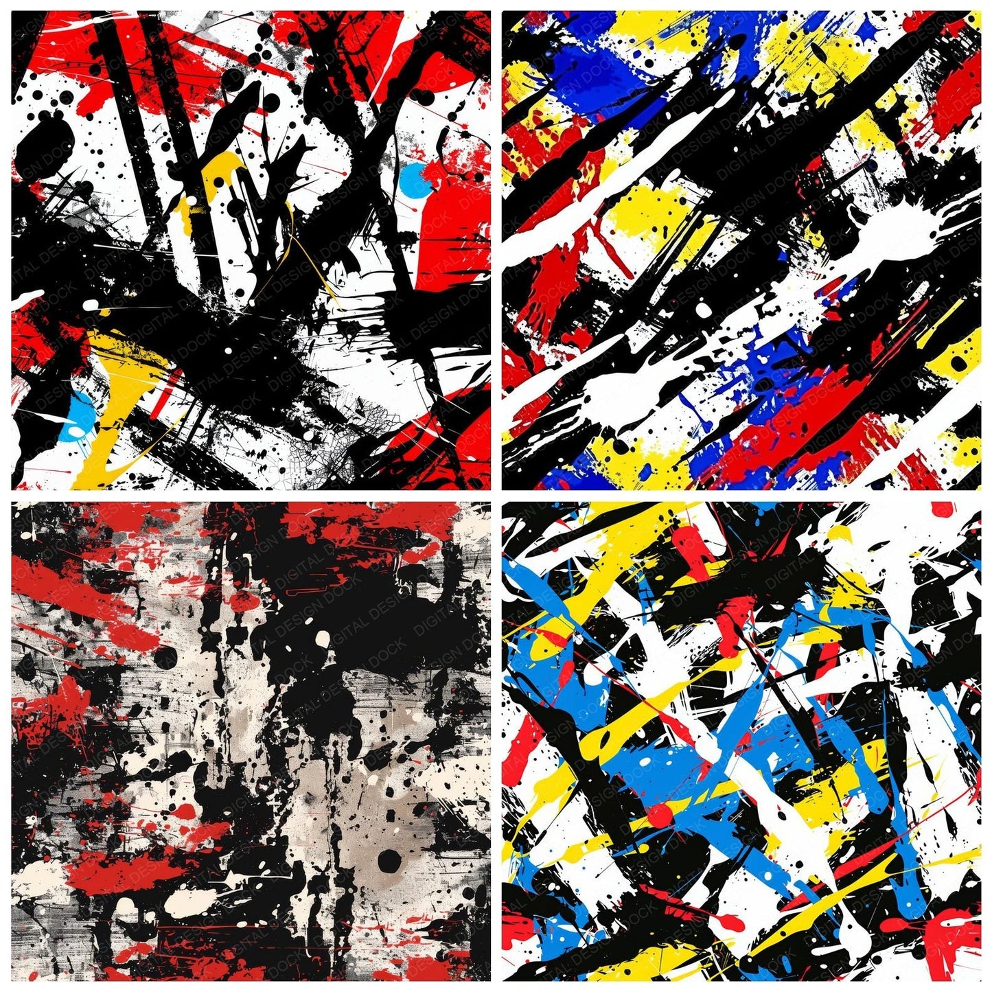 Pollock Inspired Digital Paper Pack (DDD003039)