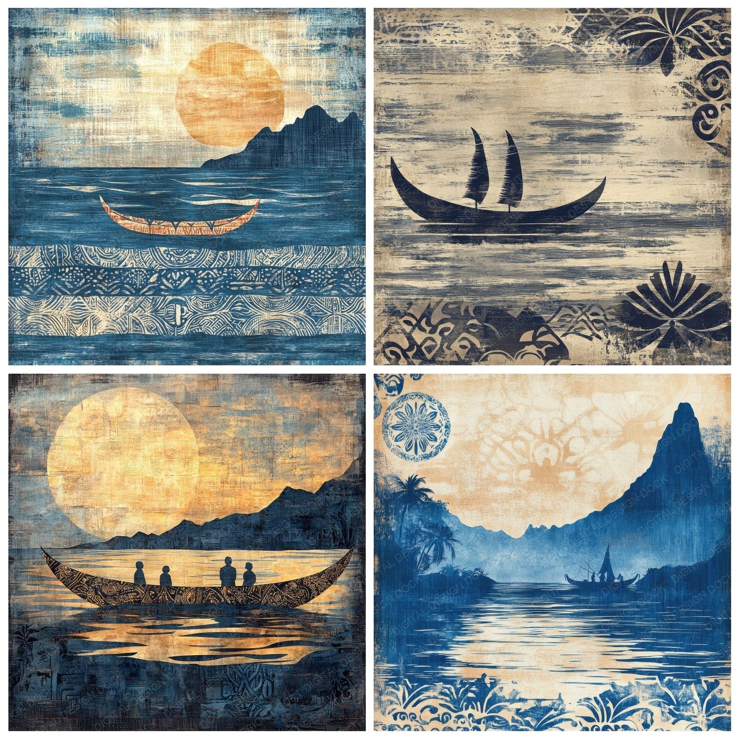 Polynesia Tides Digital Paper Pack (DDD003040)