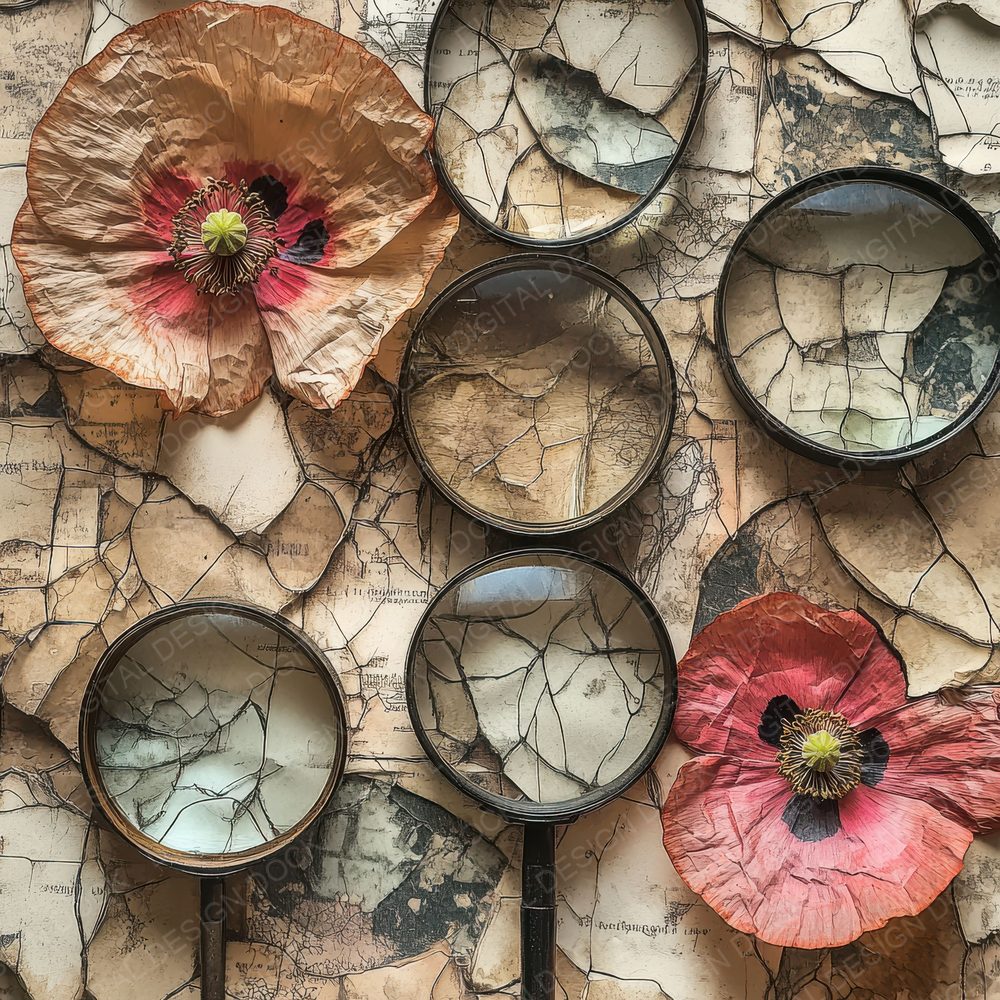 Poppy Lens Glass Digital Paper Pack (DDD003049)