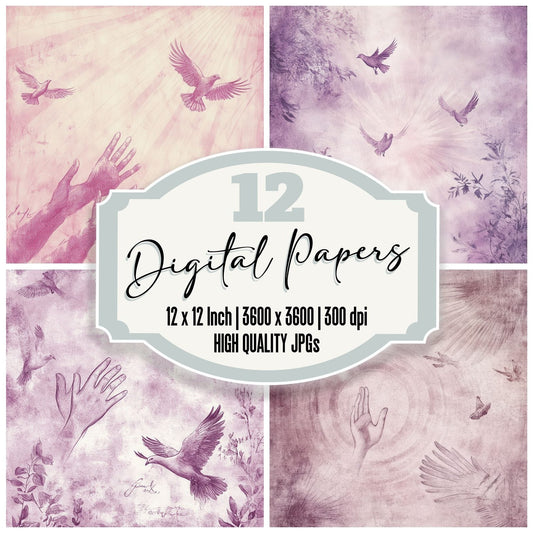 Prayer Dove Light Digital Paper Pack (DDD003063)