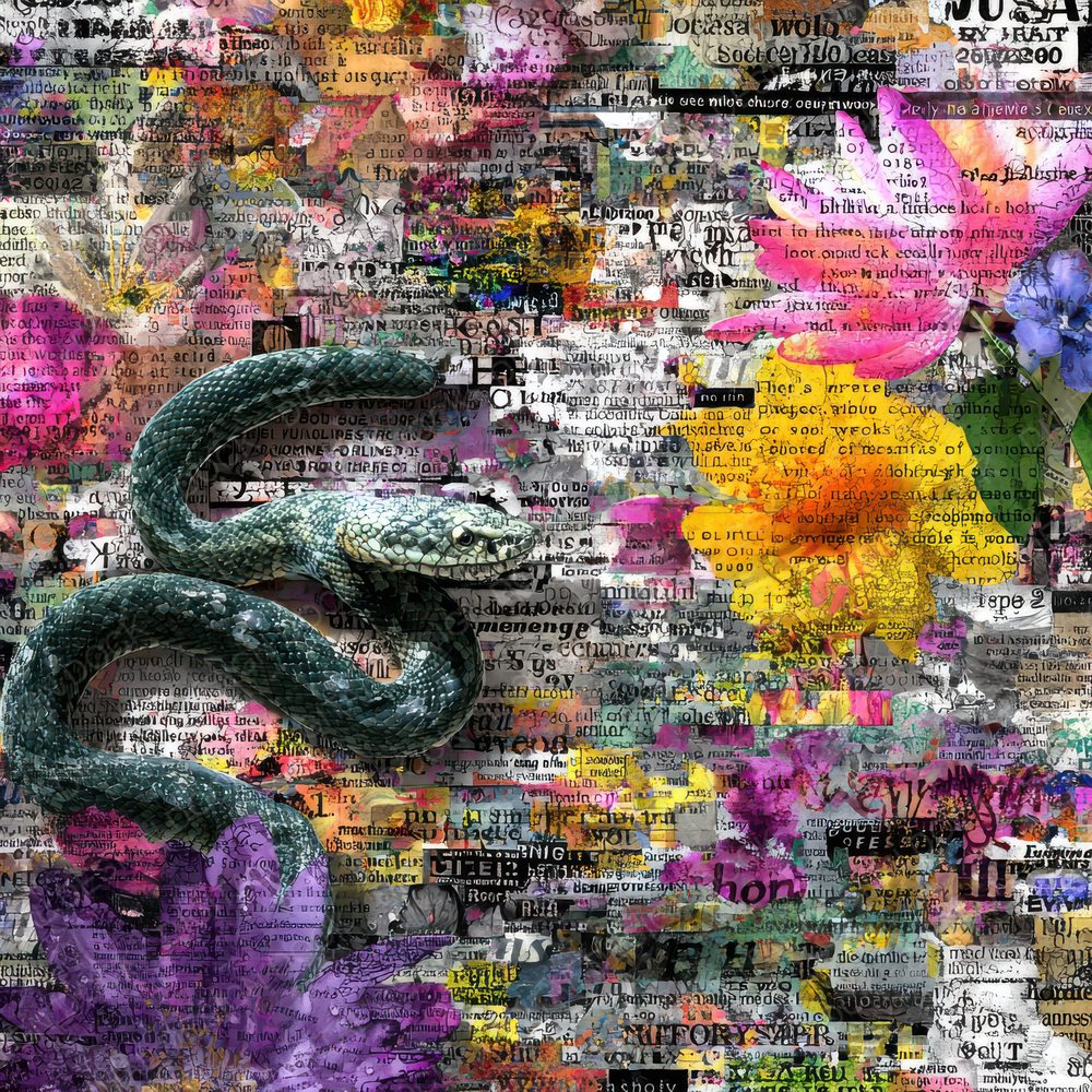 Prayer Snake Glitch Bloom Digital Paper Pack (DDD003064)