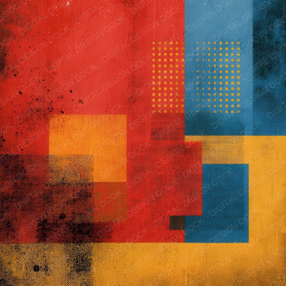 Print Glitch Red Yellow Shift Digital Paper Pack (DDD003073)