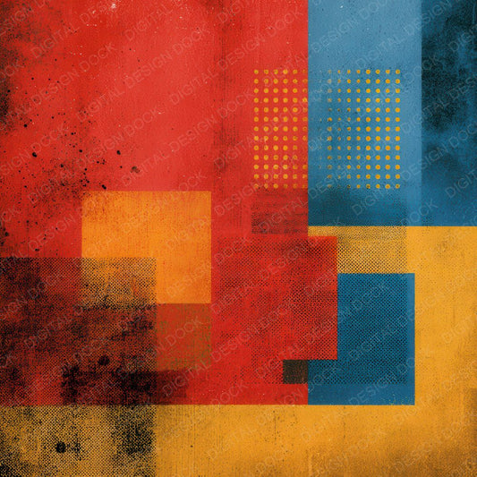 Print Glitch Red Yellow Shift Digital Paper Pack (DDD003073)