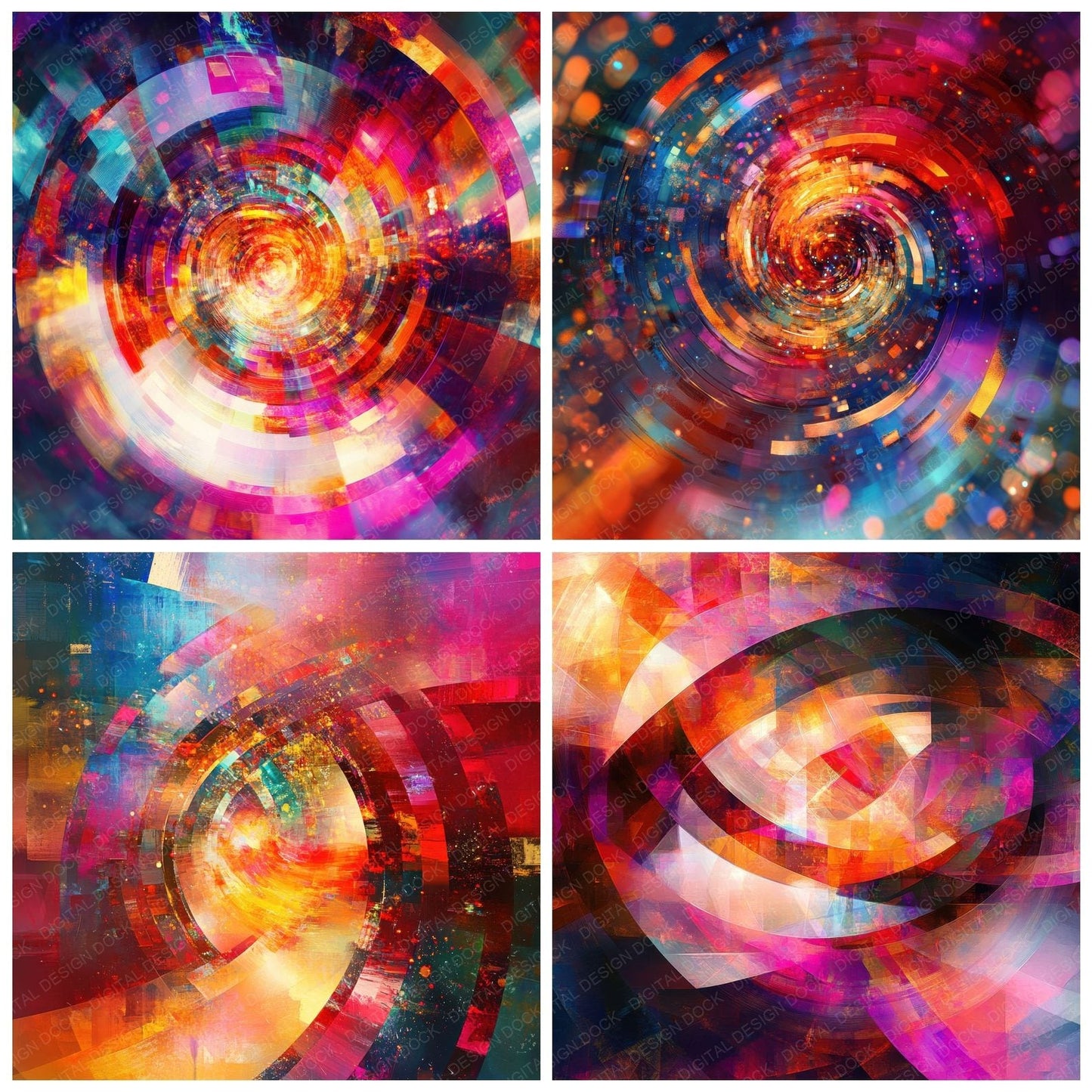 Prism Swirl Pulse Digital Paper Pack (DDD003079)