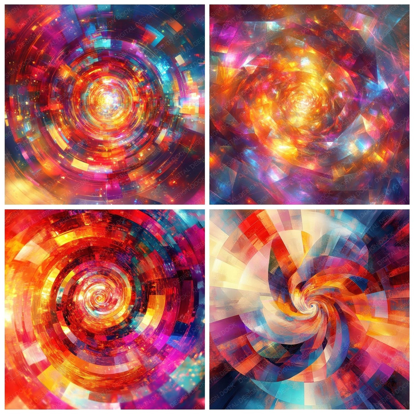Prism Swirl Pulse Digital Paper Pack (DDD003079)