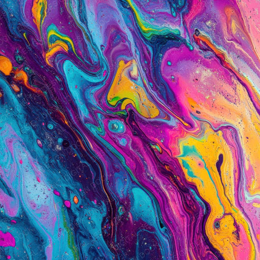Psychedelic Swirls Rainbows Background Digital Paper Pack (DDD003094)