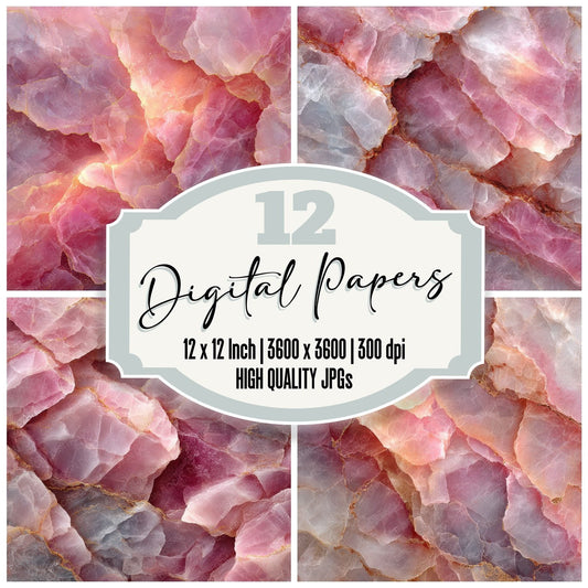 Quartz Canyon Rose Glow Digital Paper Pack (DDD003107)