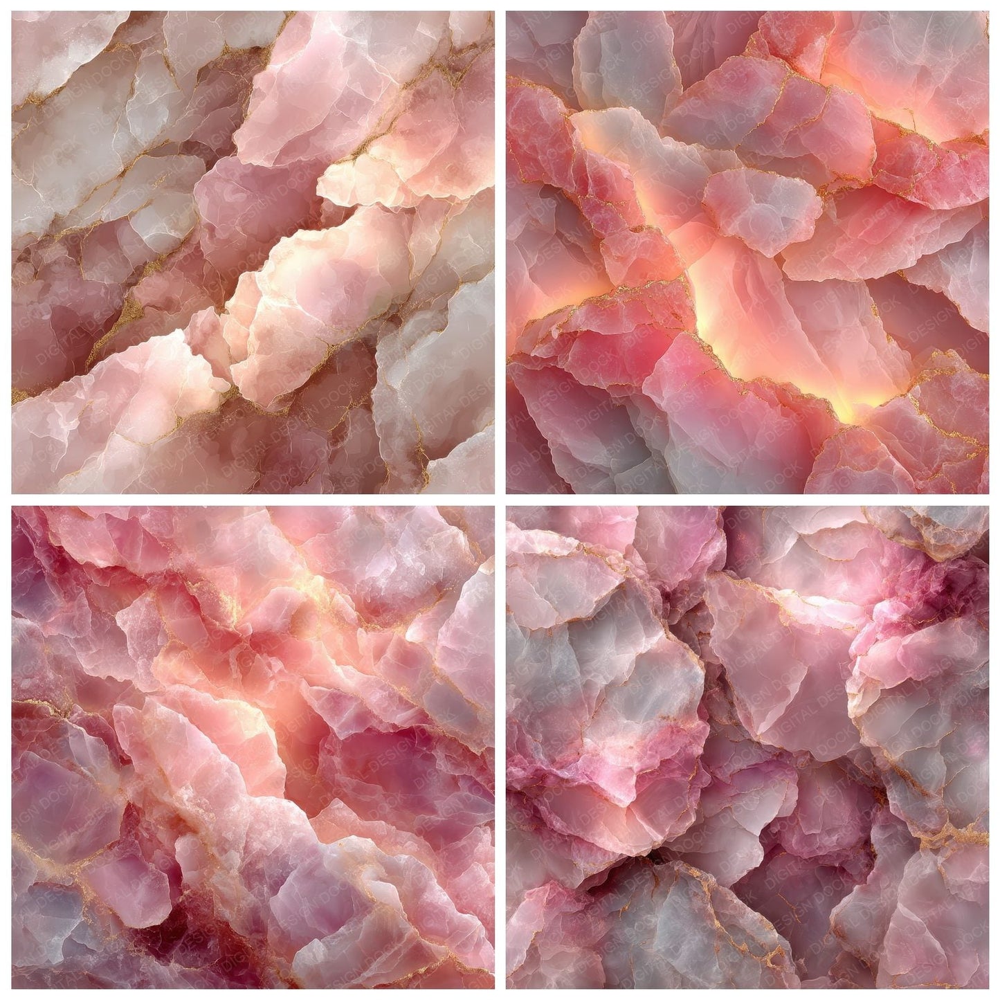 Quartz Canyon Rose Glow Digital Paper Pack (DDD003107)