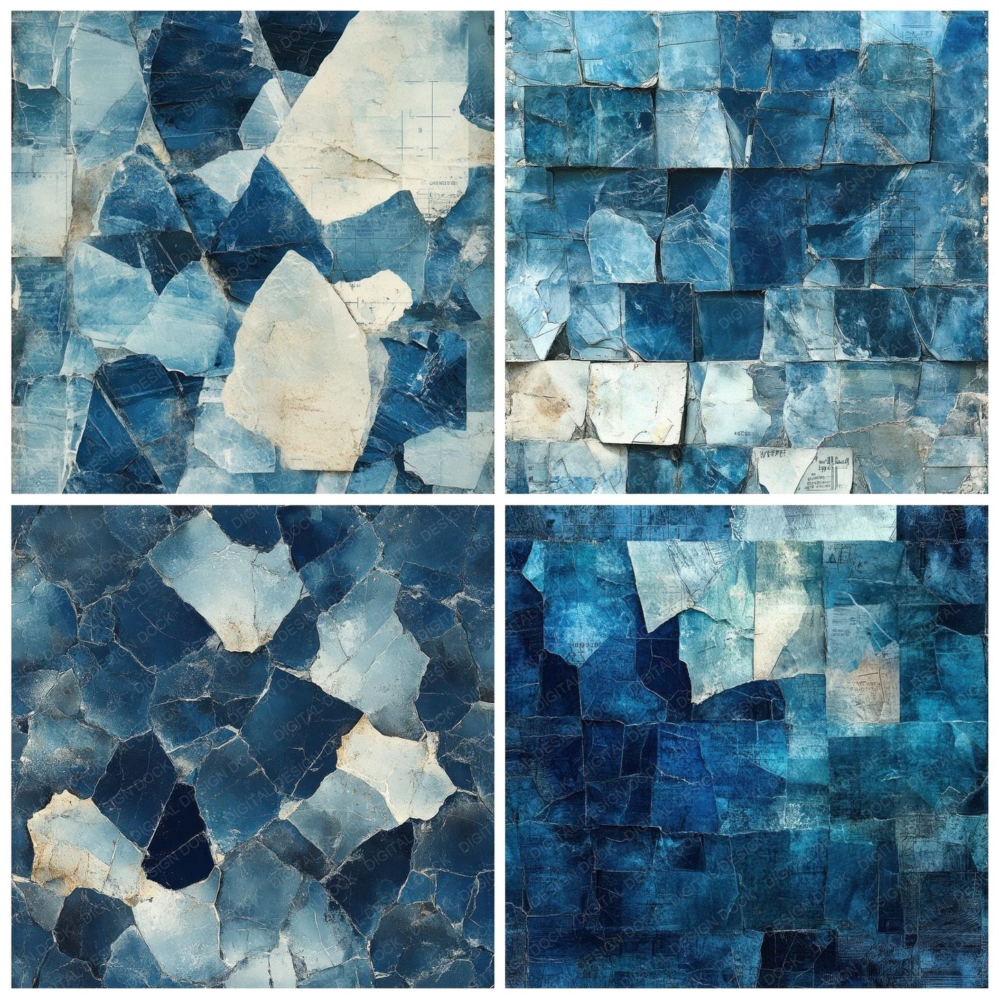 Quartz Mineral Map Digital Paper Pack (DDD003108)