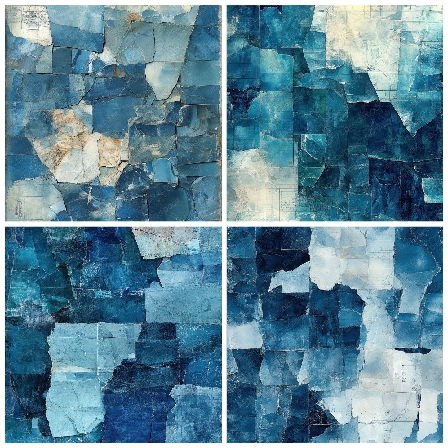 Quartz Mineral Map Digital Paper Pack (DDD003108)