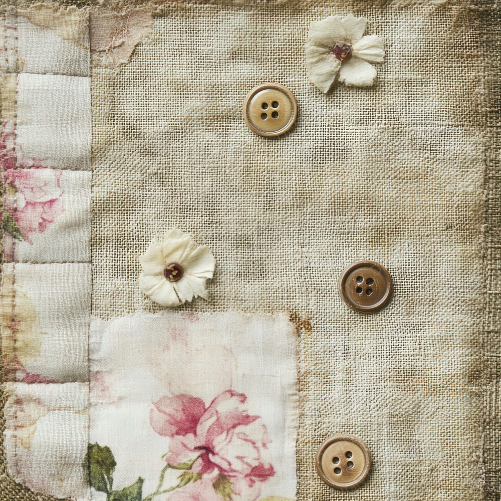 Quilted Floral Fabric Digital Paper Digital Paper Pack (DDD003113)