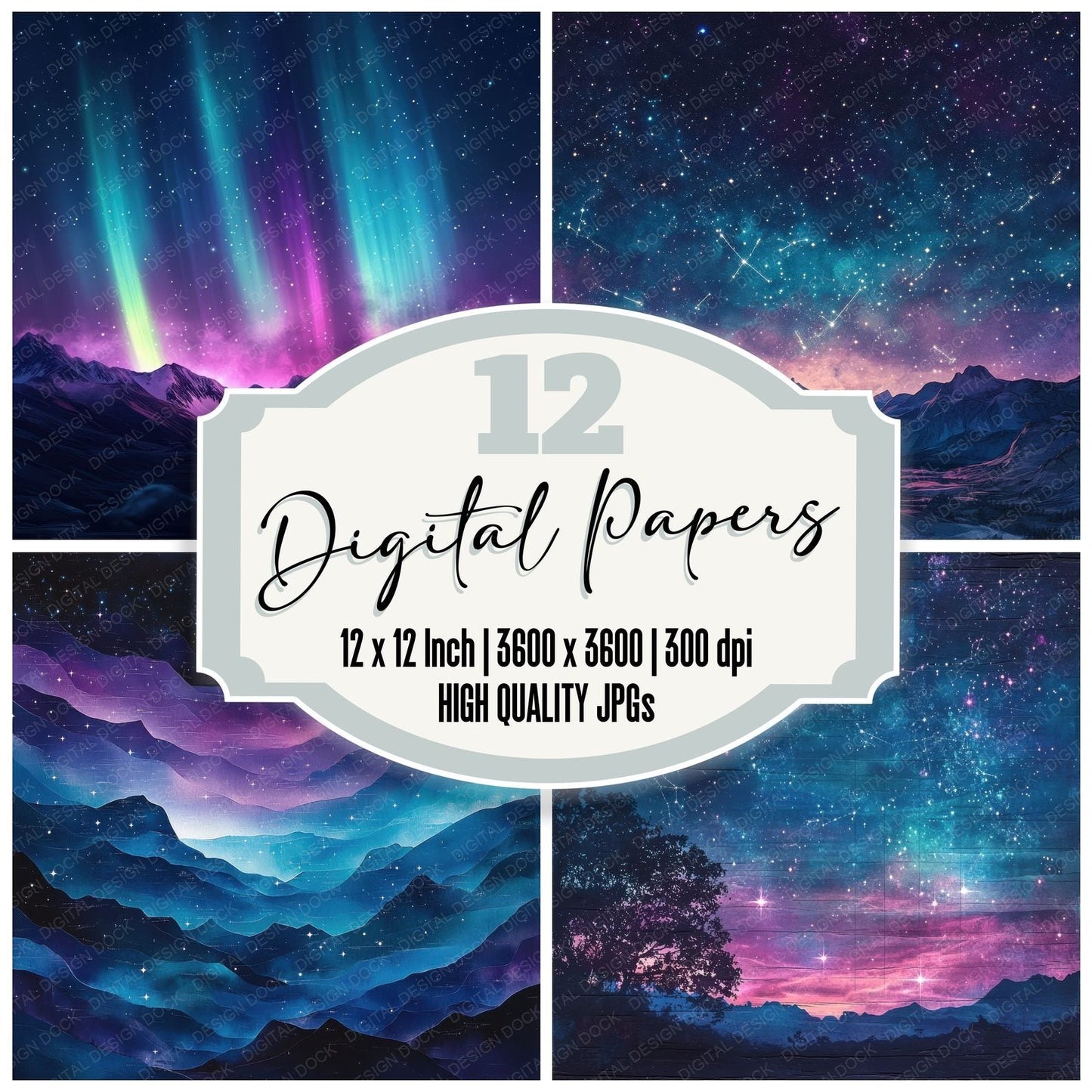 Radiant Sky Halo Digital Paper Pack (DDD003118)