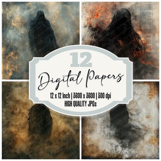 Reaper Smoke Burn Digital Paper Pack (DDD003170)