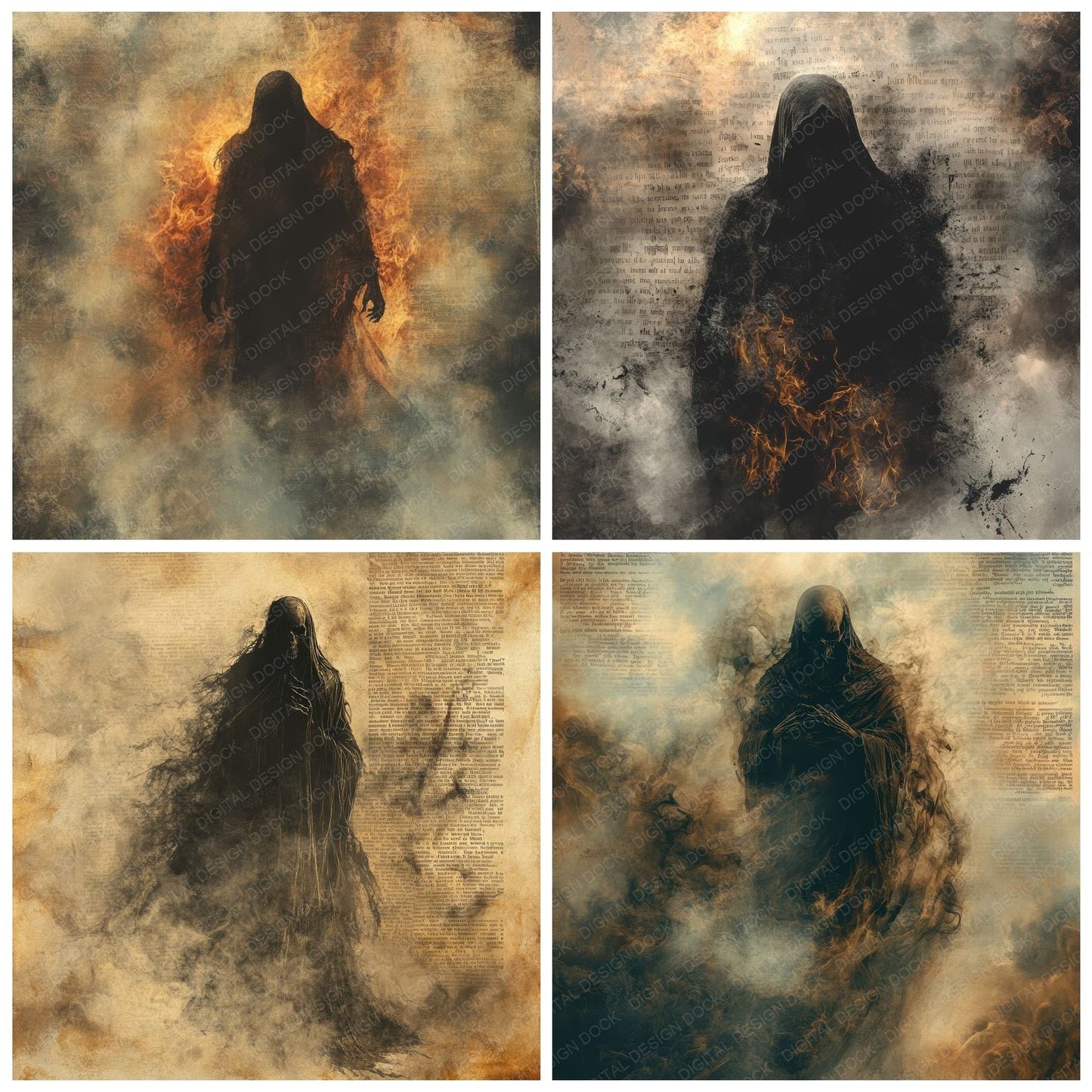 Reaper Smoke Burn Digital Paper Pack (DDD003170)