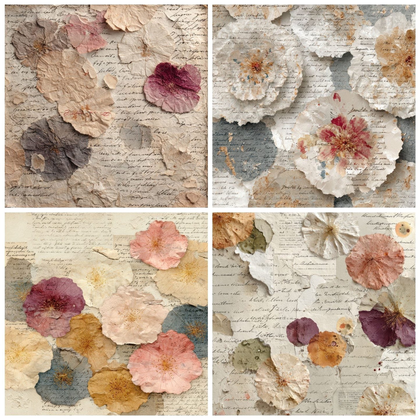 Recipe Note Petal Stitch Digital Paper Pack (DDD003171)