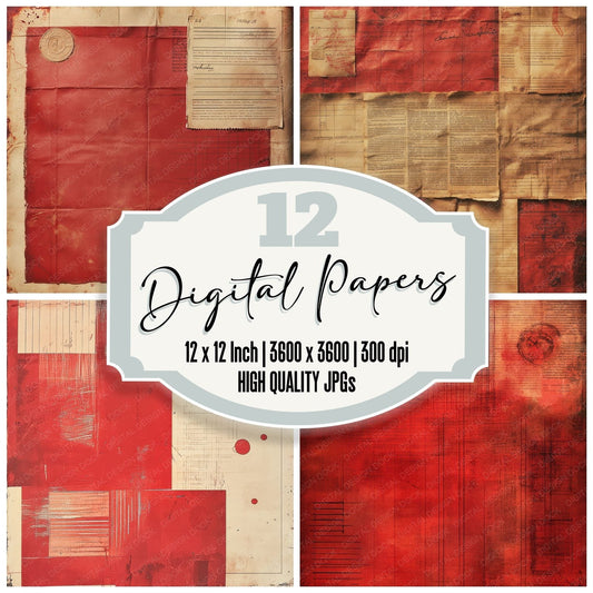 Redacted Tab Stamp Digital Paper Pack (DDD003188)