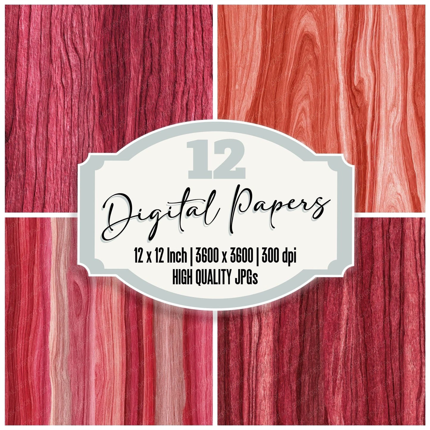 Redheart Warm Pink Tone Digital Paper Pack (DDD003189)