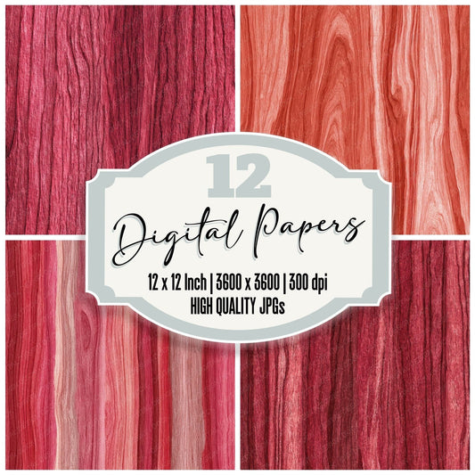 Redheart Warm Pink Tone Digital Paper Pack (DDD003189)