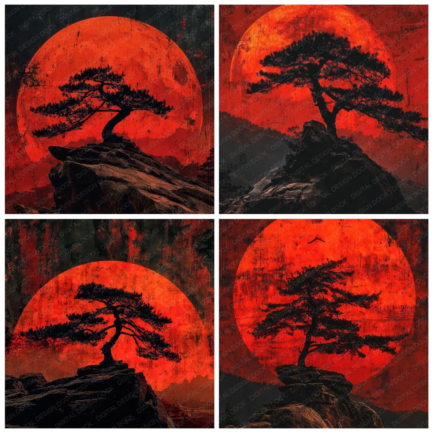 Redmoon Tree Cliff Digital Paper Pack (DDD003191)
