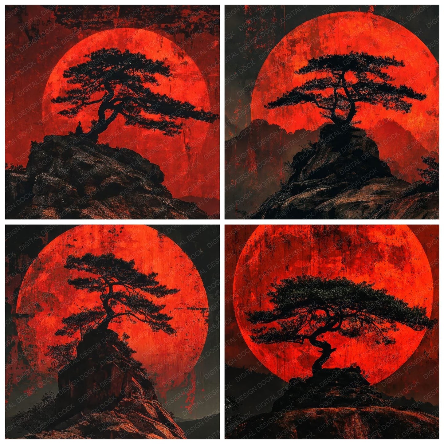 Redmoon Tree Cliff Digital Paper Pack (DDD003191)