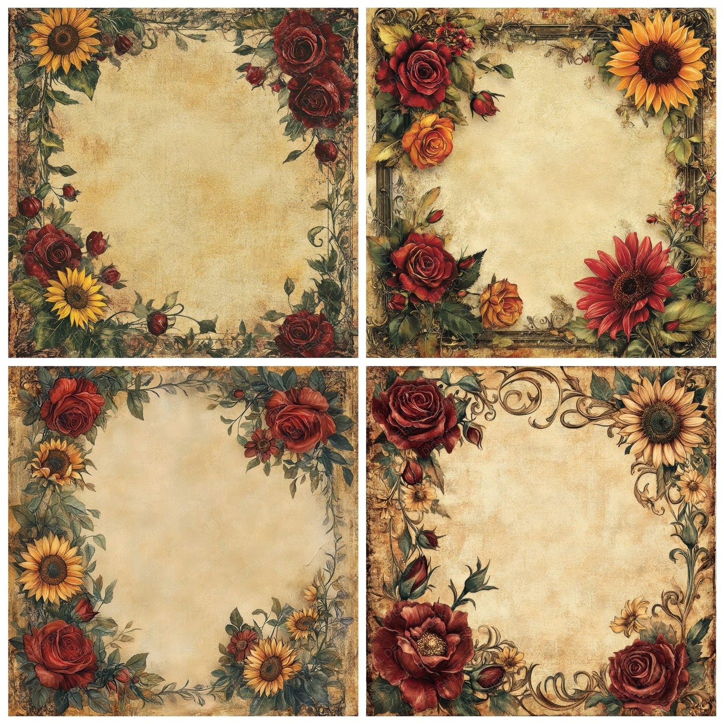 Renaissance Bloom Digital Paper Pack (DDD003198)