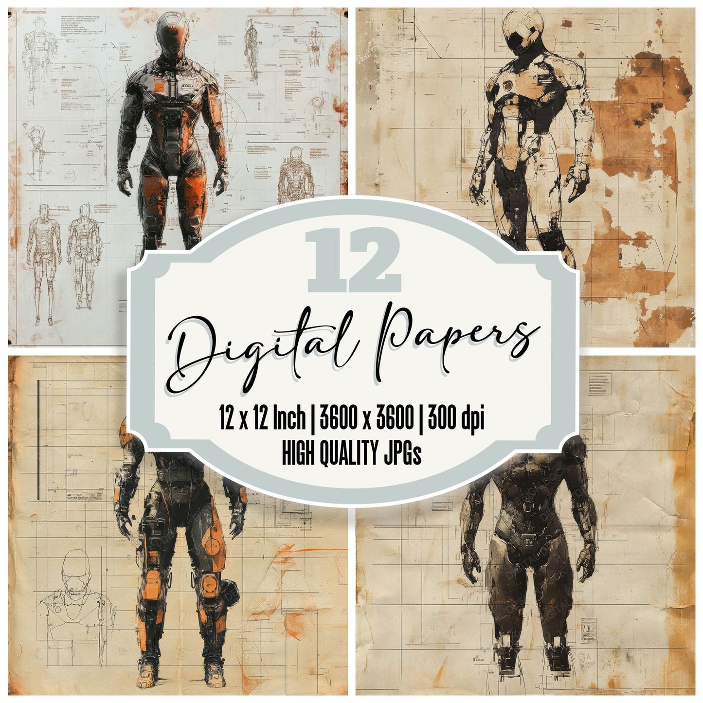 Robot Humanoid Digital Paper Pack (DDD003248)