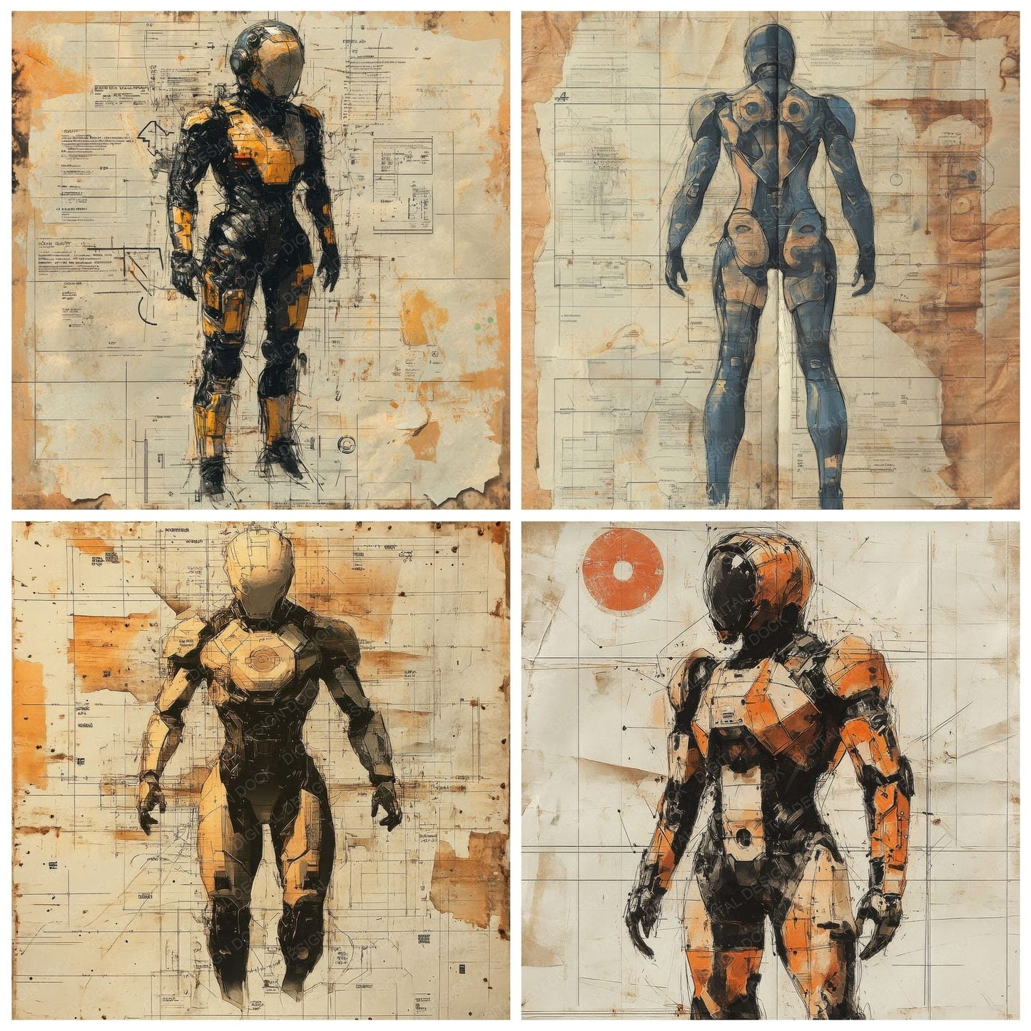 Robot Humanoid Digital Paper Pack (DDD003248)