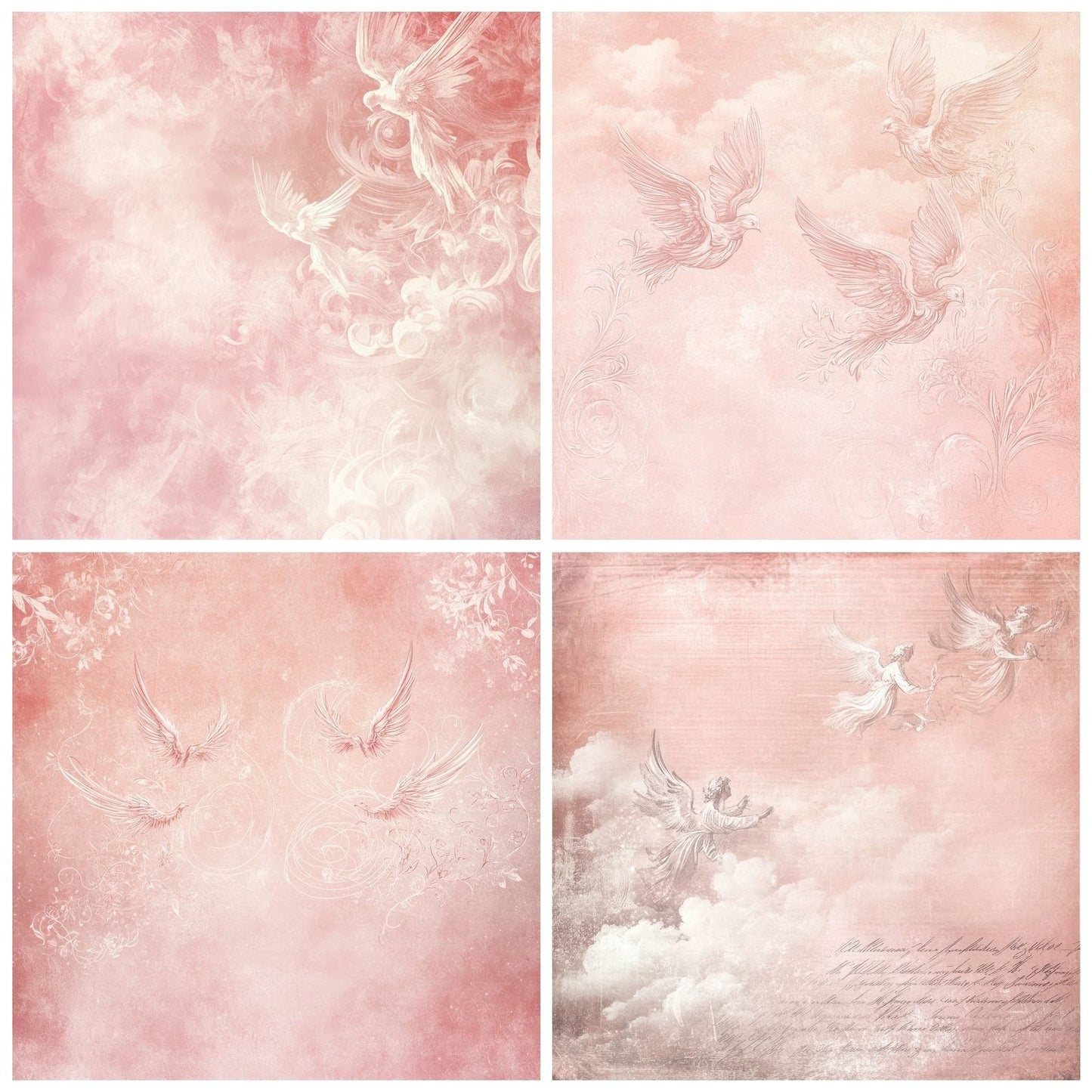 Rose Angel Cloud Digital Paper Pack (DDD003255)
