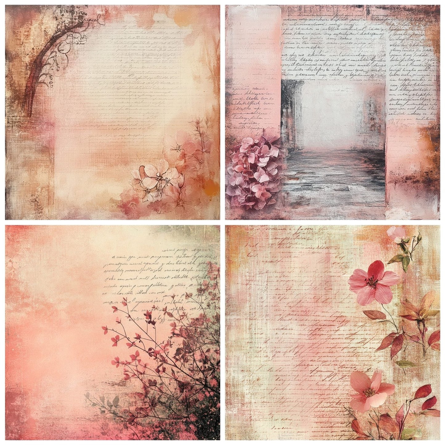 Rose Arch Script Digital Paper Pack (DDD003257)