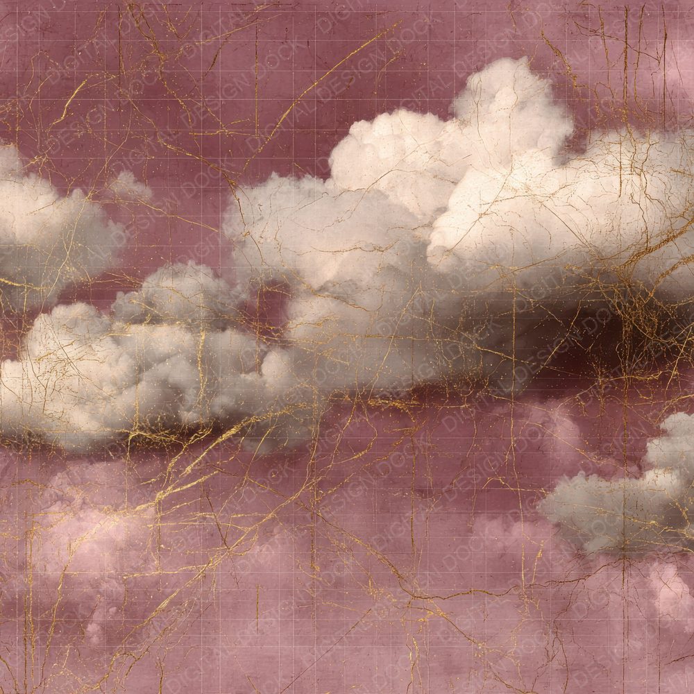 Rose Charcoal Cotton Clouds Digital Paper Pack (DDD003261)