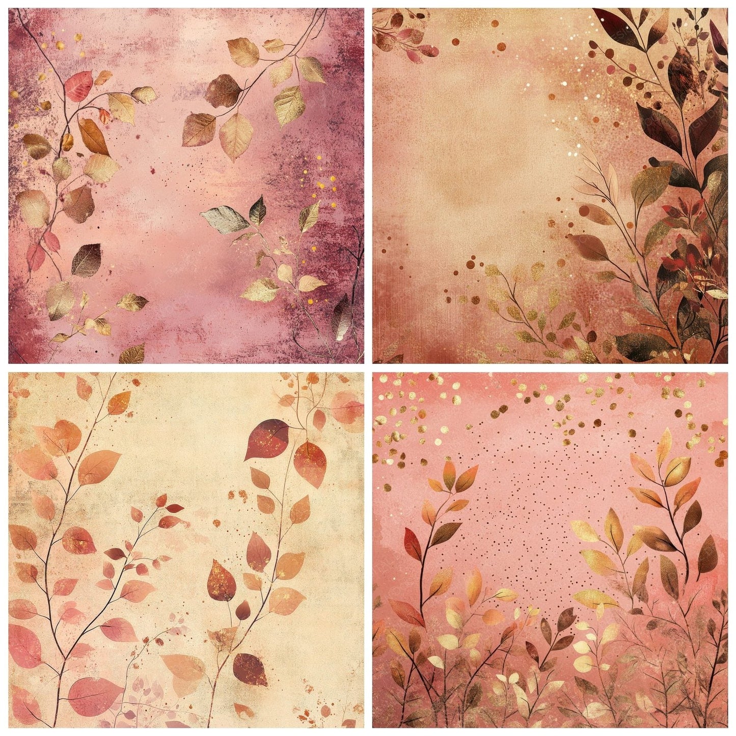 Rose Gold Speckle Digital Paper Pack (DDD003267)