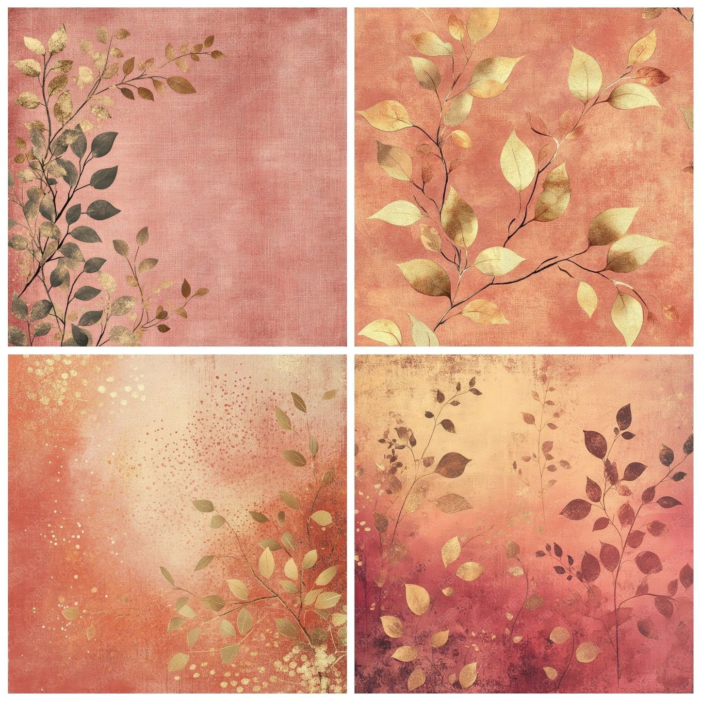 Rose Gold Speckle Digital Paper Pack (DDD003267)