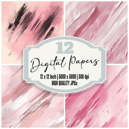 Rose Motion Stripe Digital Paper Pack (DDD003271)