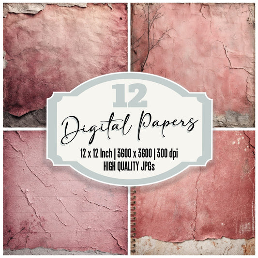 Rose Notebook Tear Digital Paper Pack (DDD003272)
